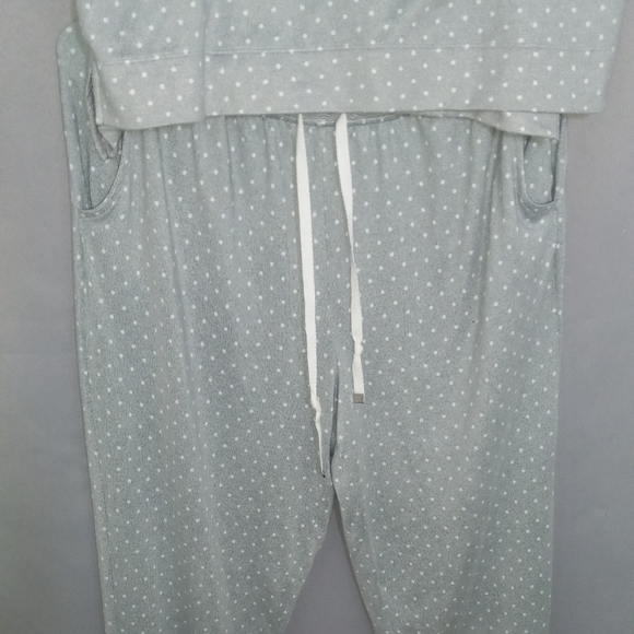 Ralph Lauren Black Lable Women Pajama Set in Gray And White Size M - Picture 6 of 9